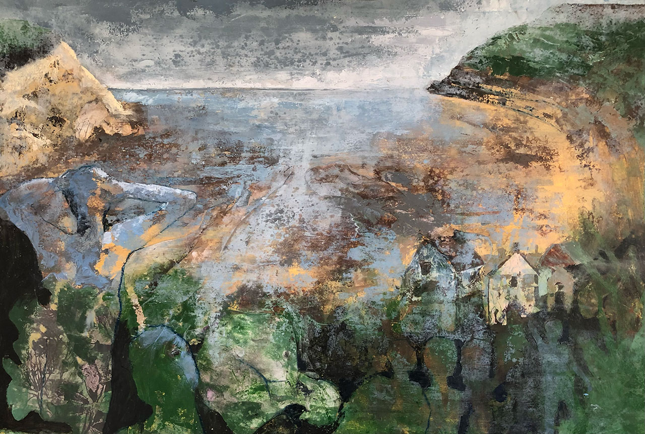Robin Hood's Bay. Painting by Angela Jean Hall, an artist from Suffolk