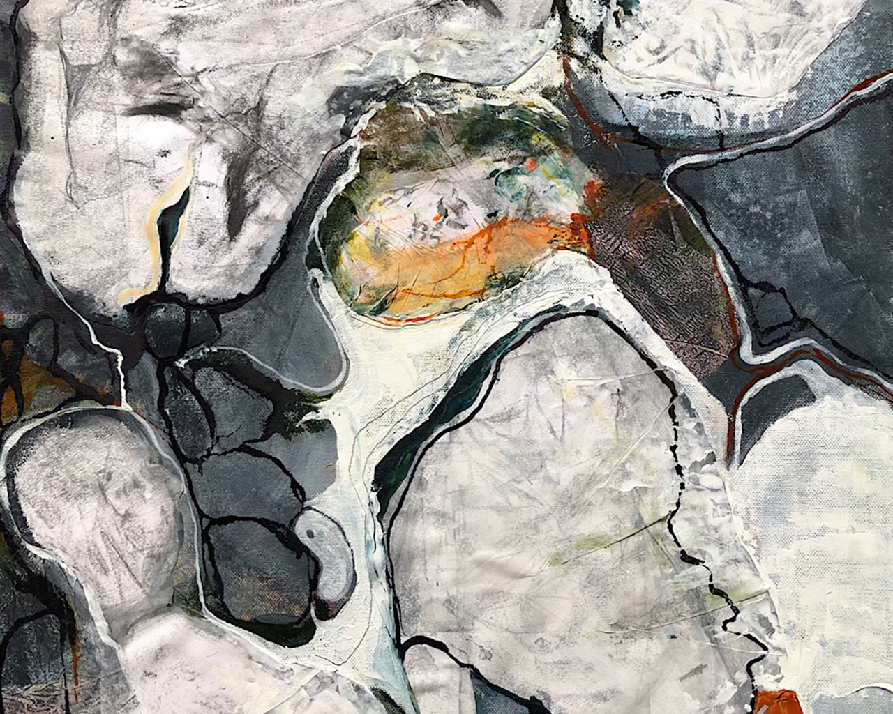 Under the ice Angela hall Suffolk artist