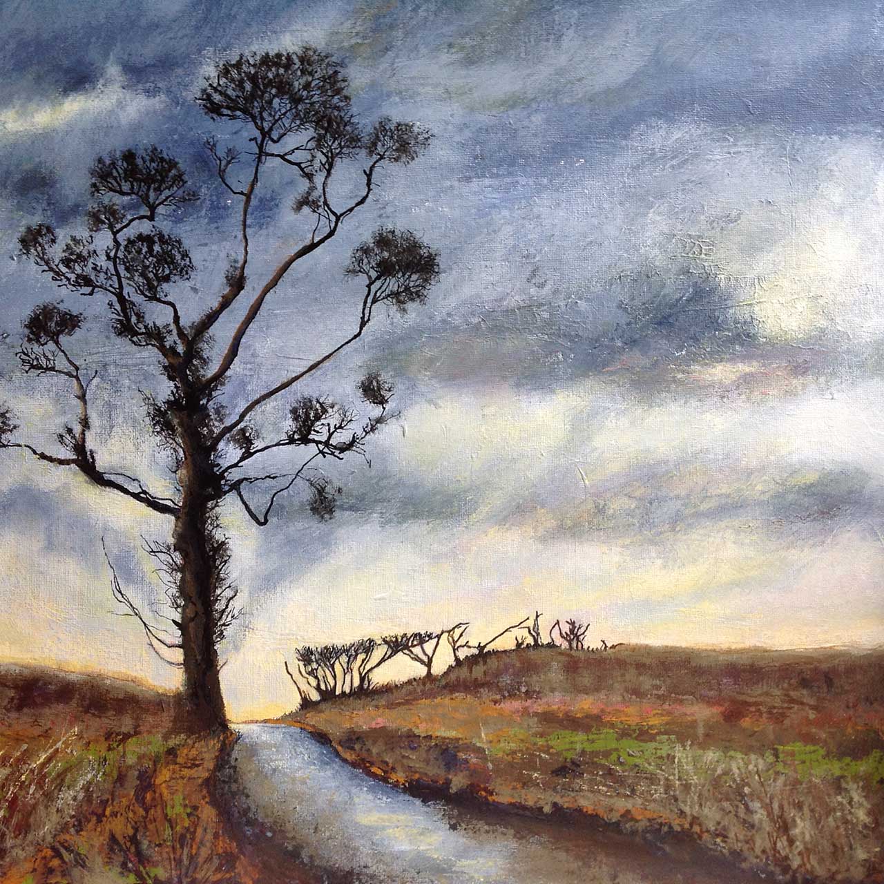 Eaton Oak Acrylic Blaxhall Art Group Angela Hall Artist 
