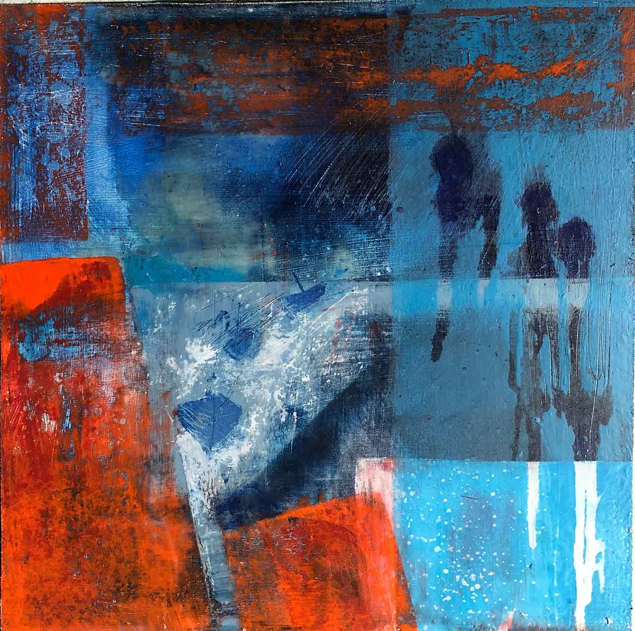 Coming into Harbour Landscape Artist Oil and Cold Wax