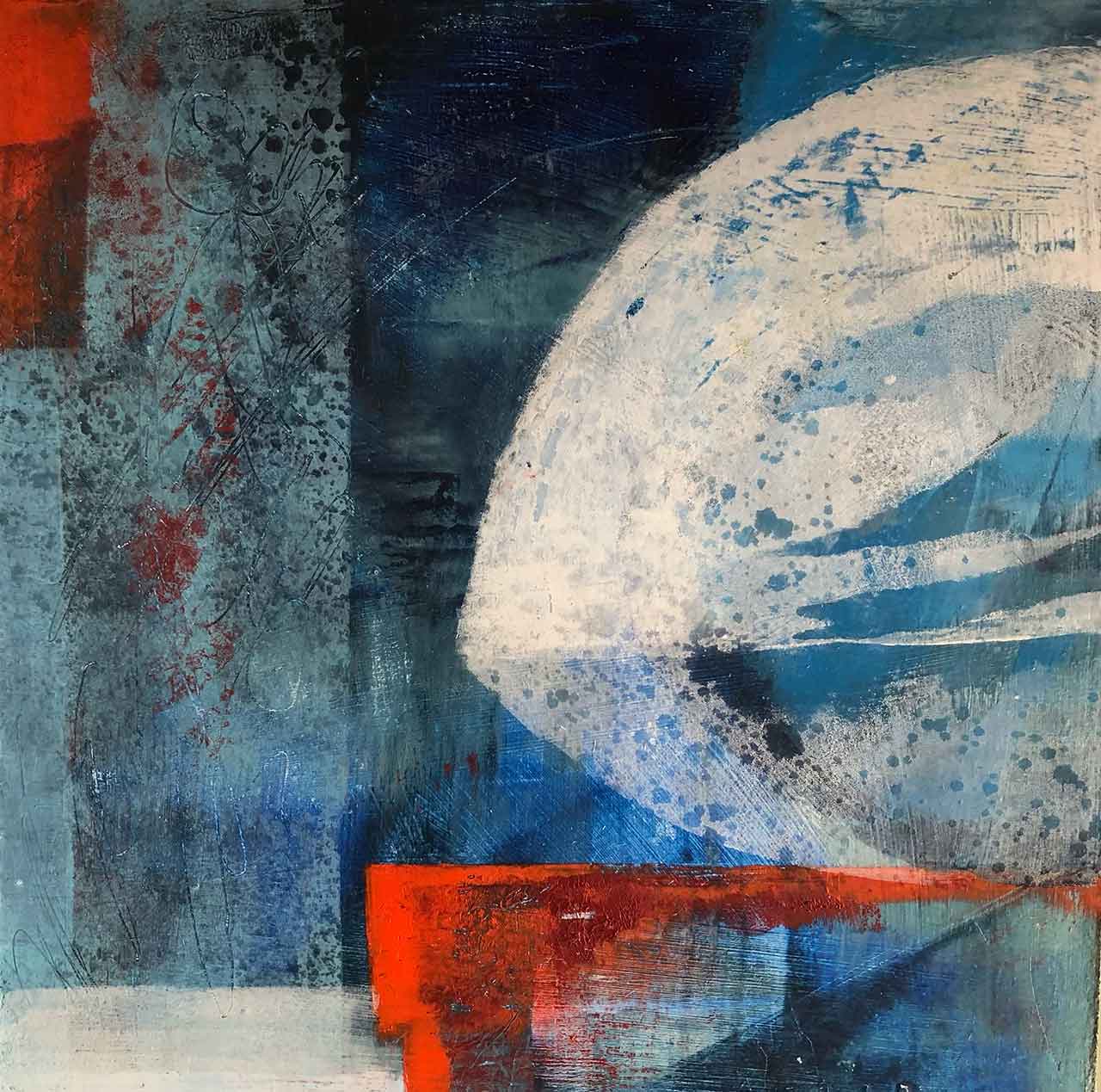 Moon Rising Suffolk Landscape Artist Angela Jean Hall